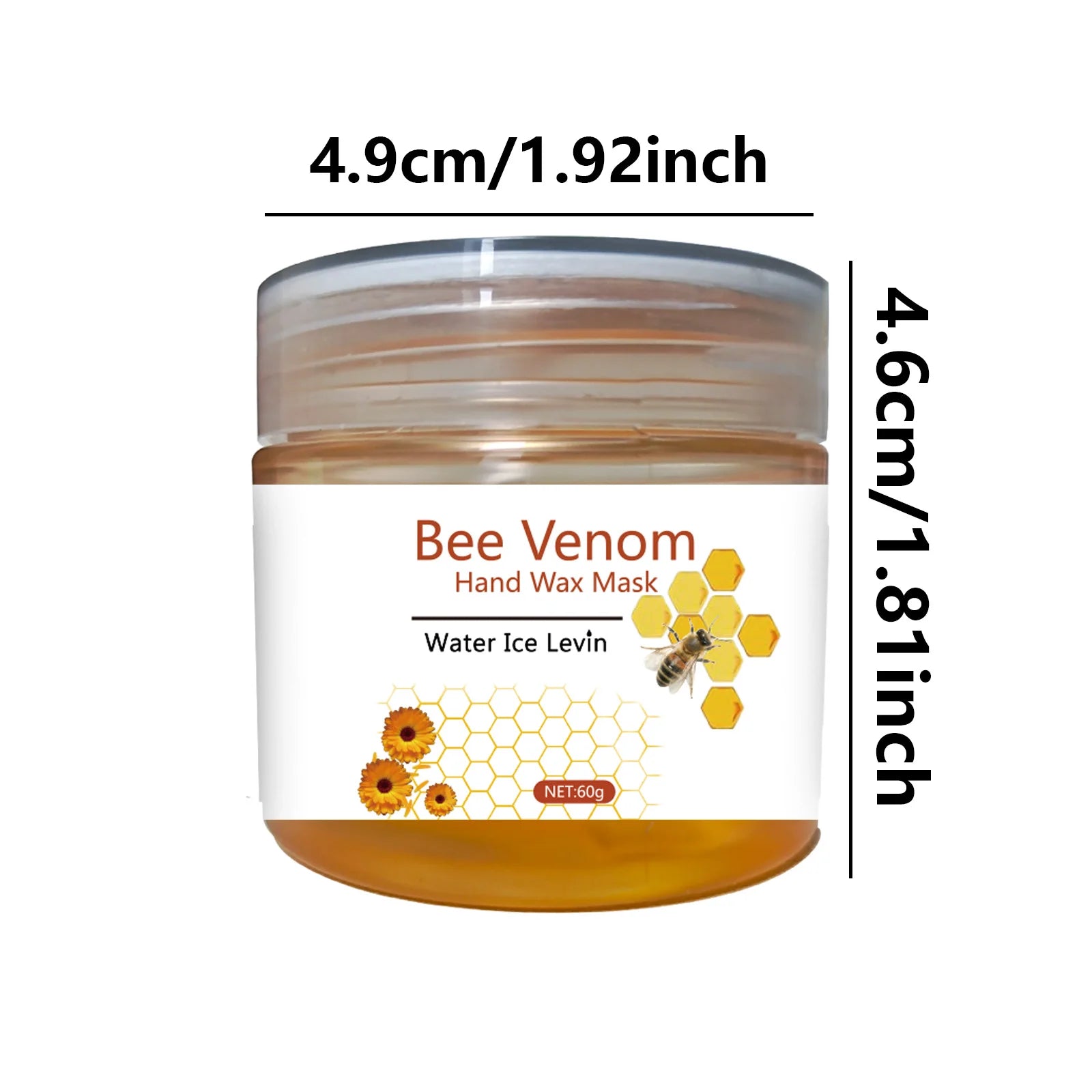 Honey Bee Venom Hand Wax Mask Moisturizing Exfoliating Treatment 60g - 3