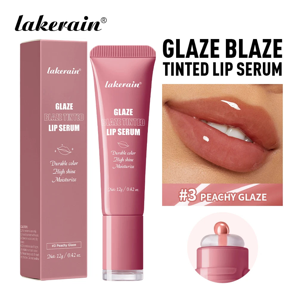Hydrating Tinted Lip Gloss Serum for Shiny Plump Lips - 17