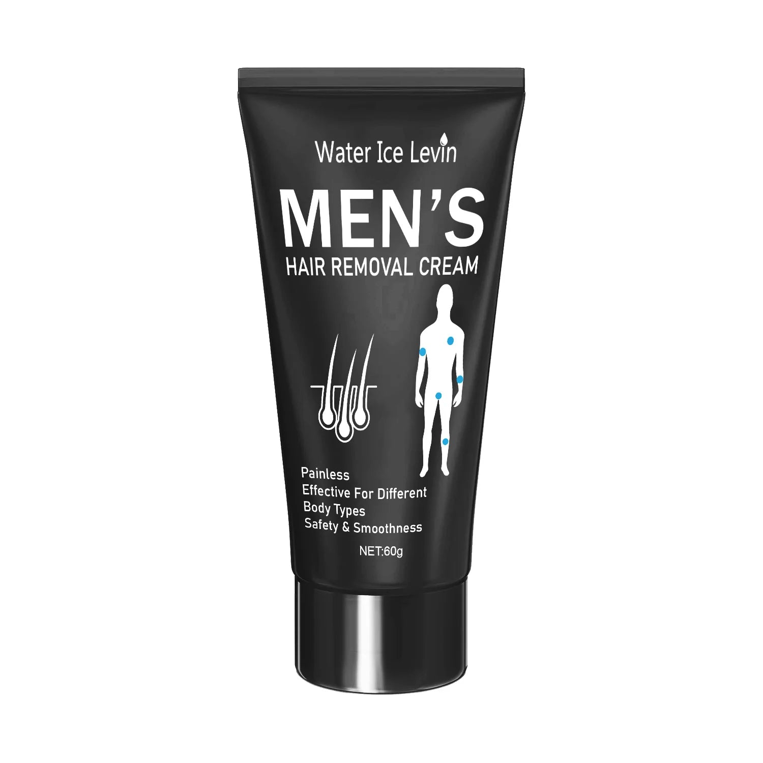 Water Ice Levin Painless Hair Removal Cream for Men 60g - 10