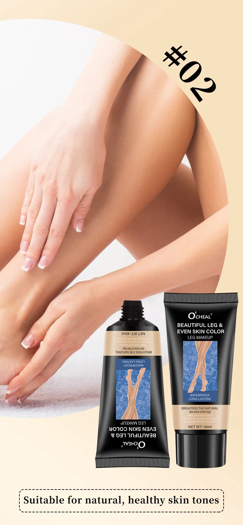 O'CHEAL Leg Makeup Concealer Waterproof Airbrush Finish Foundation - 14