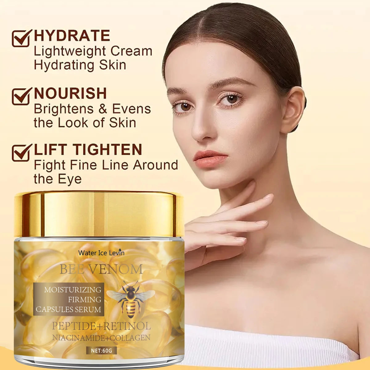 Bee Venom Eye Serum Retinol Peptide Firming Hydrating Cream