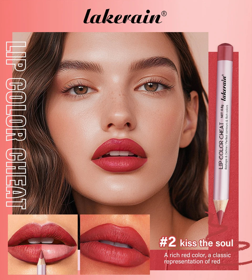 Waterproof Long-Lasting Matte Lip Liner Pencil Set - 9