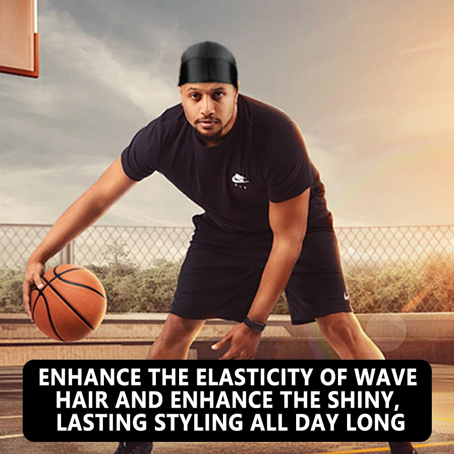 Silk Durag for Men Wave Cap Adjustable Breathable Hair Pirate Hat