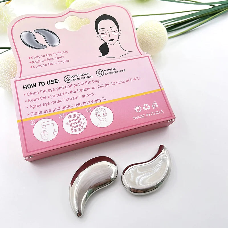 Stainless Steel Cooling Eye Pads for Puffiness and Dark Circles - 13