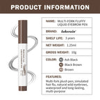 Waterproof Multi-Fork Liquid Eyebrow Pen for Natural Brows