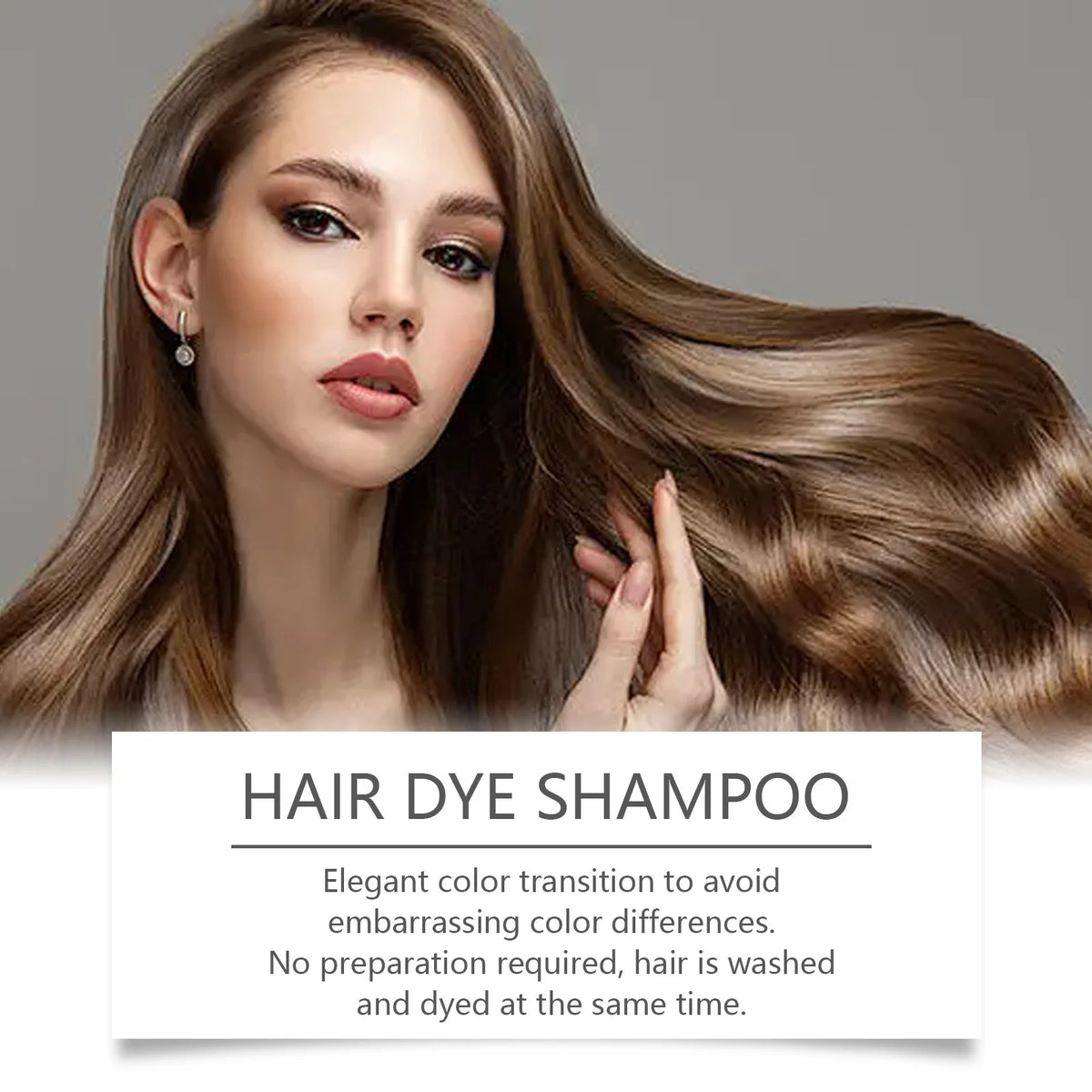 Instant Hair Color Dye Shampoo for Nourishing and Gray Coverage