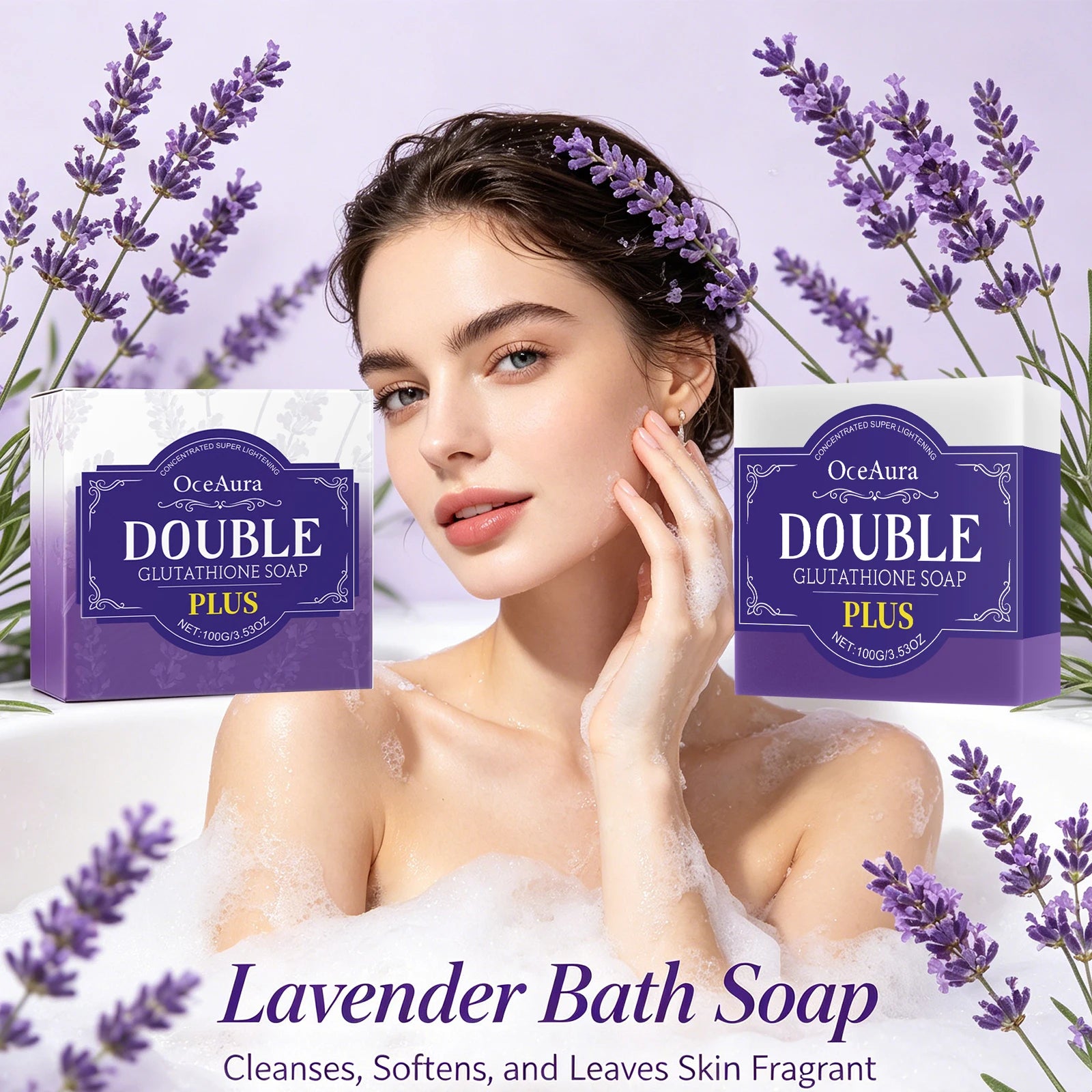 Lavender Brightening Cleansing Soap Bar - 3
