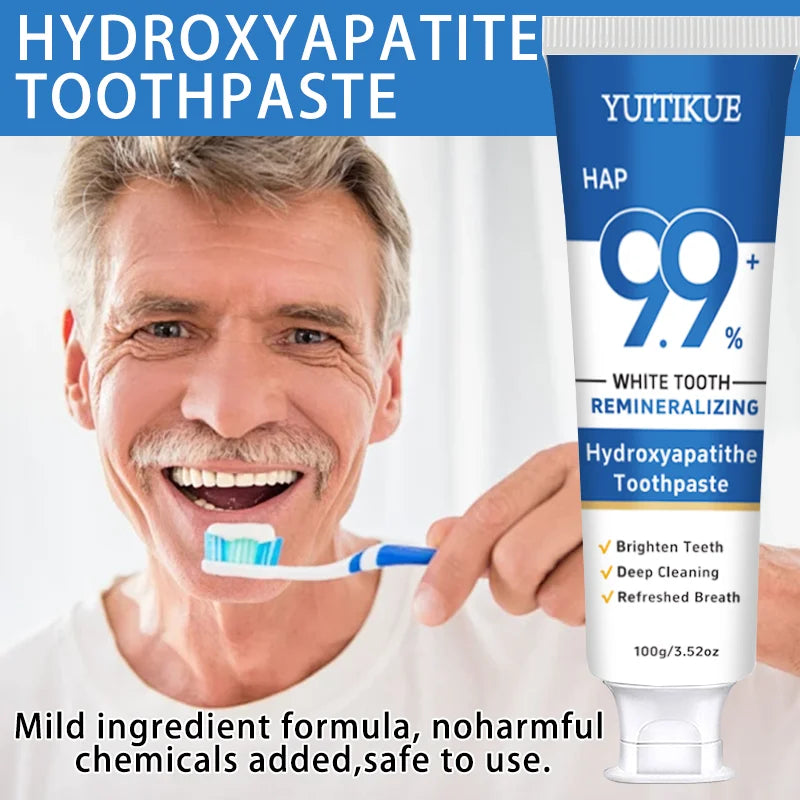 YUITIKUE Hydroxyapatite Toothpaste Remineralizing Teeth Whitening 100g - 6