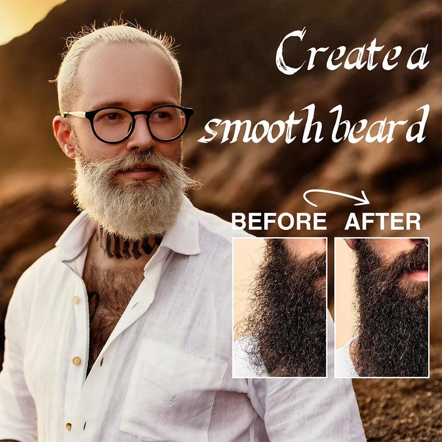 Lockmio Natural Beard Balm Sandalwood Scent Beard Softener Cream 30g - 6