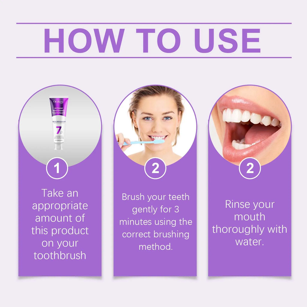 Intense Whitening Toothpaste for Stain Removal and Sensitive Teeth