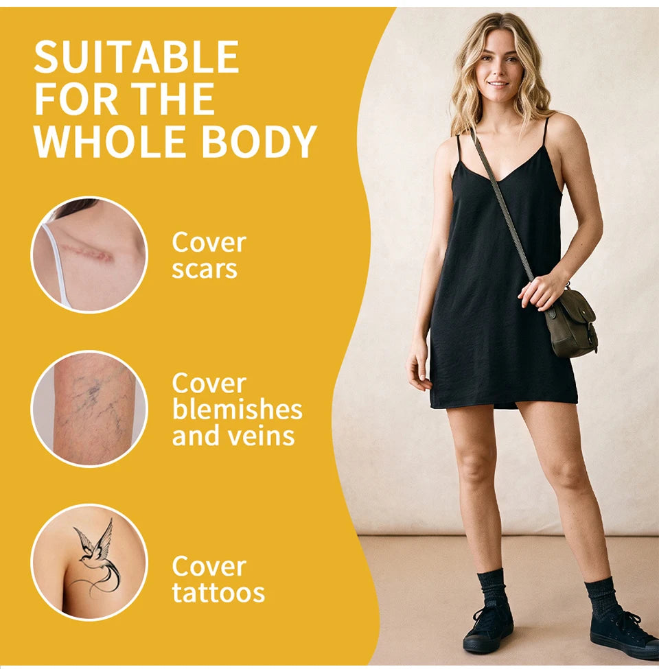 Waterproof Full Coverage Body Concealer for Scars and Tattoos - 10