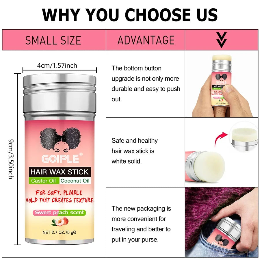Goiple Hair Wax Stick Set for Wig Styling and Edge Control