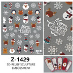 3D Christmas Cartoon Nail Art Stickers