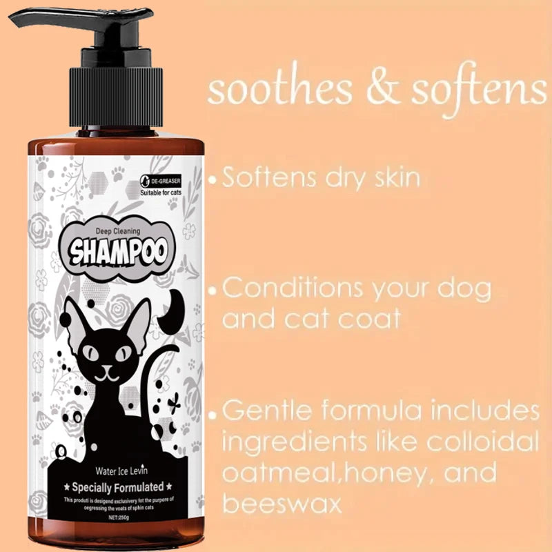 Water Ice Levin Pet Shampoo Deep Cleaning Dog and Cat Fur Wash 250g