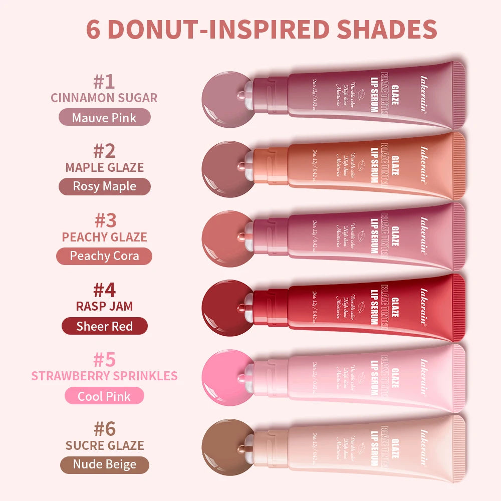 Hydrating Tinted Lip Gloss Serum for Shiny Plump Lips