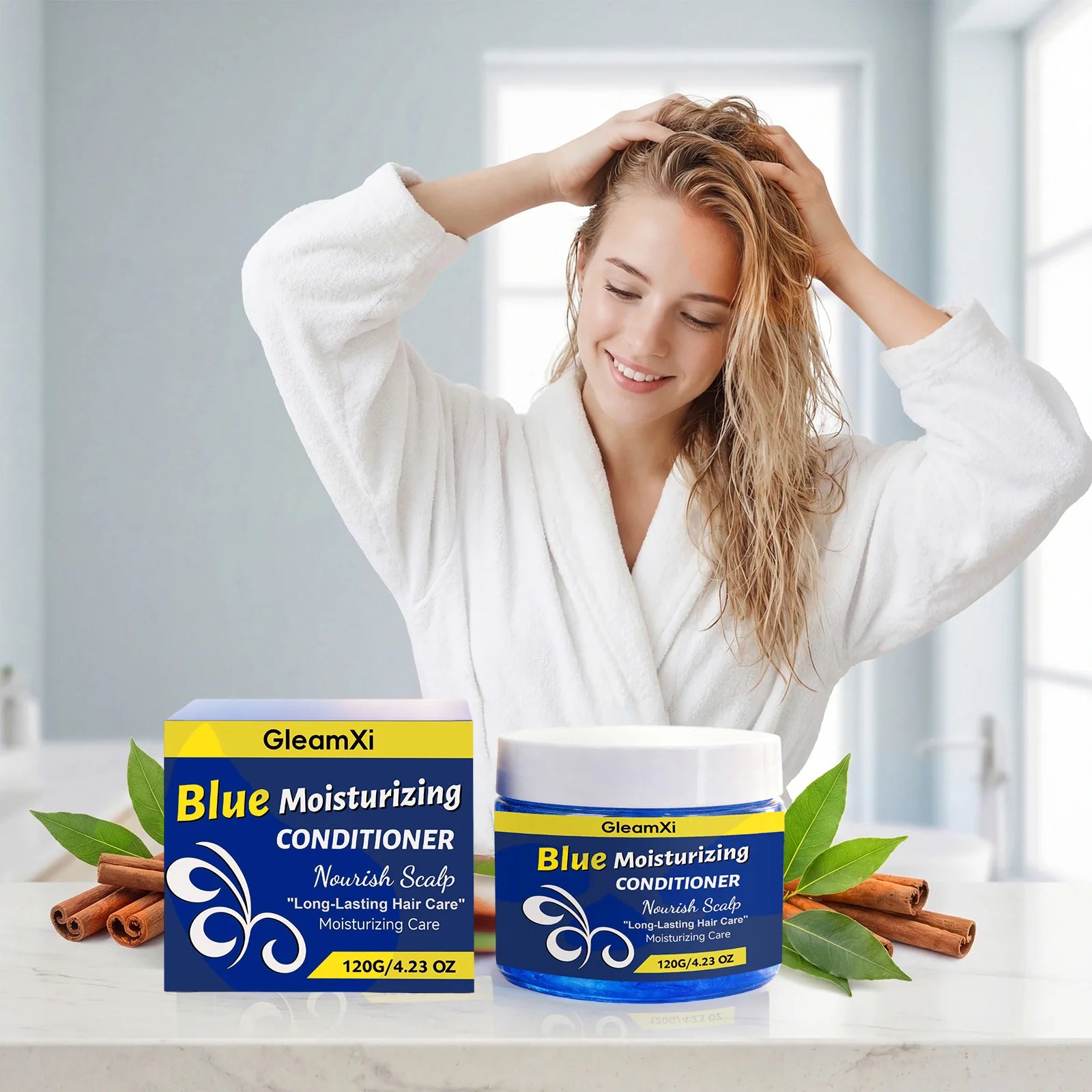 Deep Moisturizing Blue Hair Conditioner Treatment Mask 120g