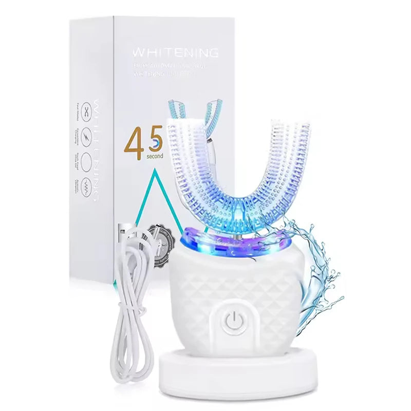 Smart UShape Ultrasonic Electric Toothbrush Rechargeable Whitening Set - 4