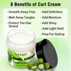 Black Castor Oil Hair Curl Cream Moisturizing Frizz Control 100g