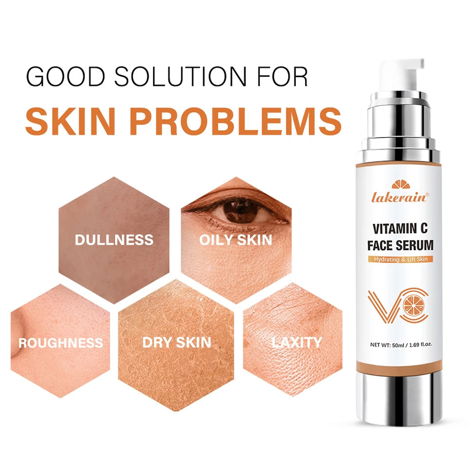 Brightening Vitamin C Face Serum for Hydration and Anti-Aging