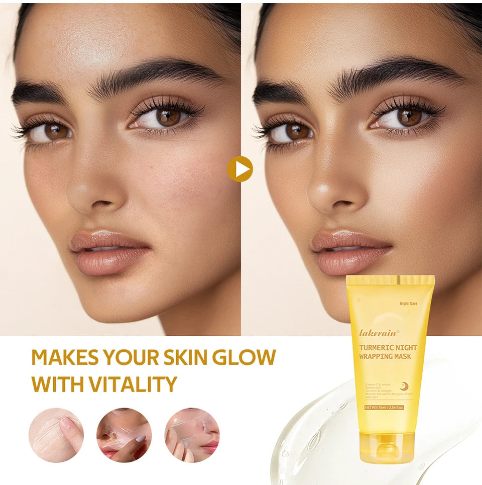 Collagen and Turmeric Overnight Wrapping Peel Off Face Mask Duo - 25