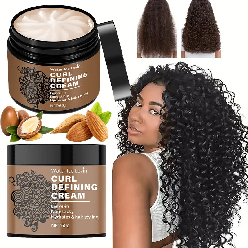 60g Moisturizing Curl Styling Cream for All Hair Types - 2