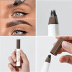 Waterproof Multi-Fork Liquid Eyebrow Pen for Natural Brows