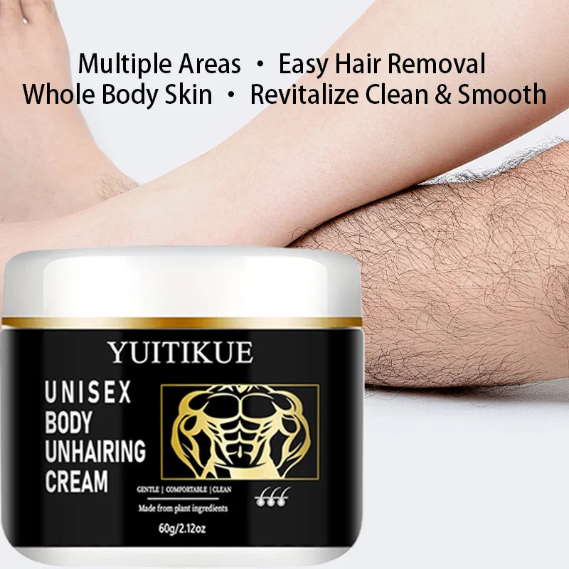 YUITIKUE Unisex Hair Remover Cream Gentle Body Depilatory 60g - 5
