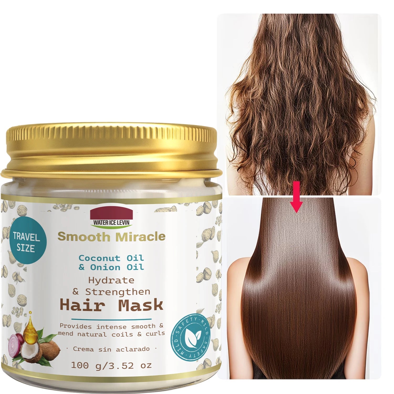 Coconut and Onion Oil Hair Mask 100g Hydrating Strengthening Treatment
