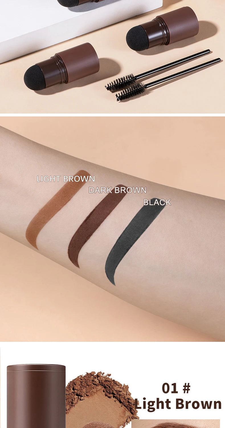 OCHEAL Eyebrow Stamp Kit Waterproof Brow Powder Makeup Stencil Set