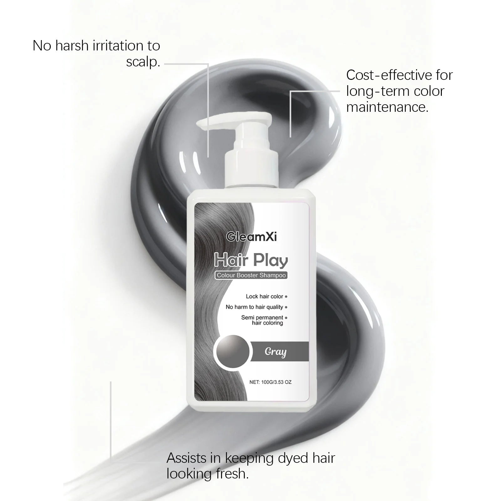100g Gray Hair Color Locking and Nourishing Dyeing Shampoo
