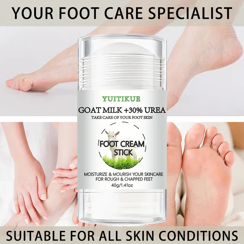 YUITIKUE 30% Urea Goat Milk Foot Cream Stick for Dry Cracked Heels 40g - 7