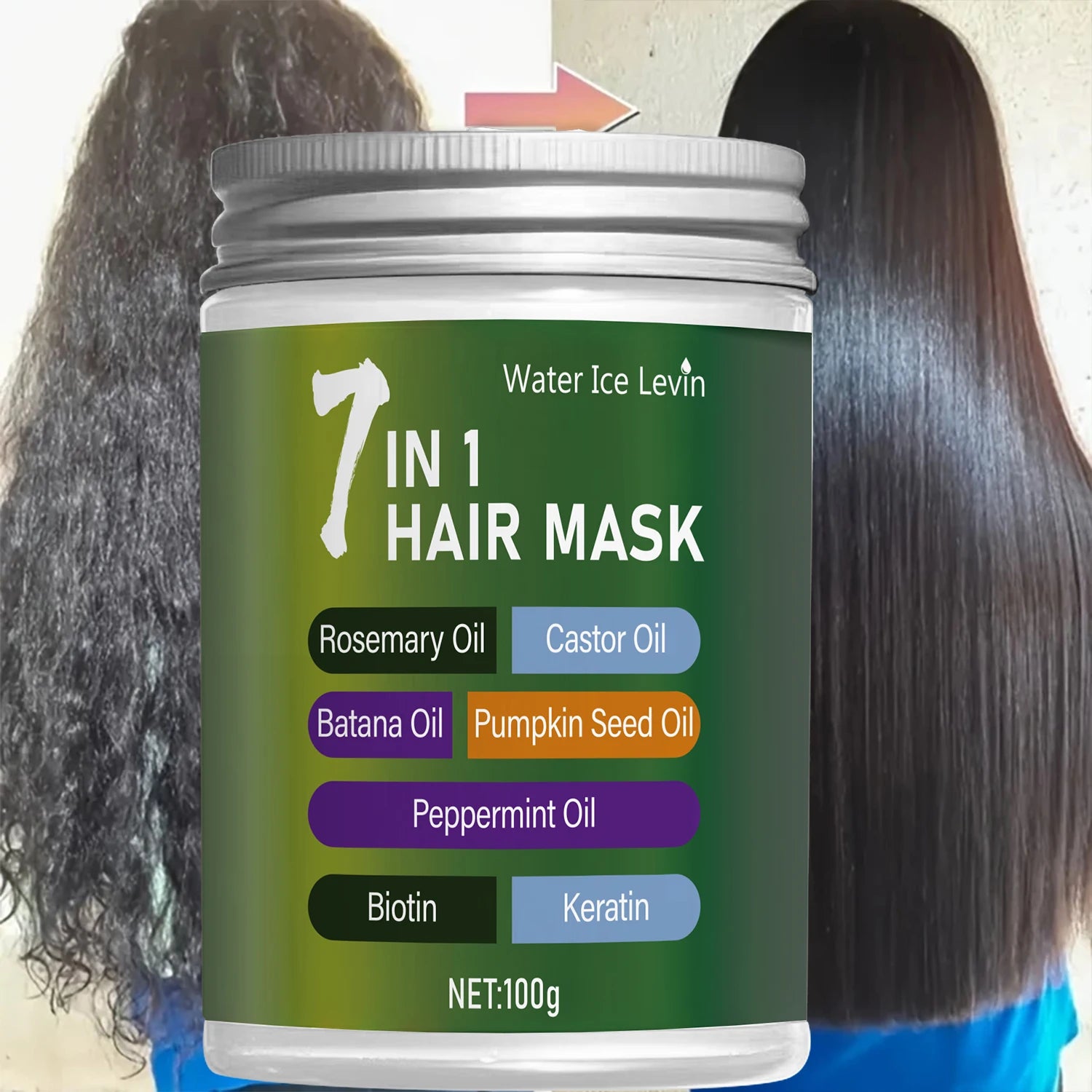 7-in-1 Hair Mask Biotin and Keratin Deep Conditioning Treatment - 2