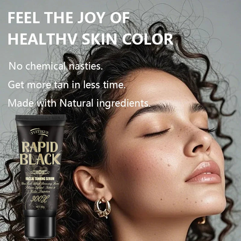YUITIKUE Rapid Black Self-Tanning Bronzing Cream for Face and Body - 4