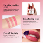Waterproof Peel-Off Lip Stain for Long-Lasting Matte Color