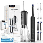 Electric Toothbrush and Portable Water Flosser Oral Care Combo