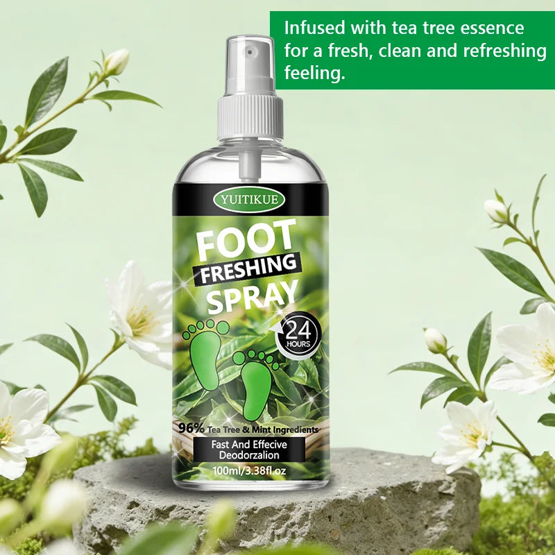 YUITIKUE Tea Tree Foot Deodorant Spray Shoe Odor Eliminator 100ml - 11