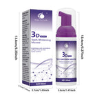 Purple Teeth Whitening Mousse Deep Cleaning Foam Toothpaste 50ml