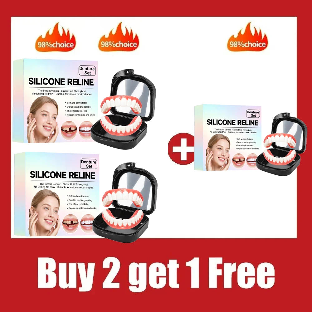 Comfort Fit Silicone Dentures for Instant Smile Correction