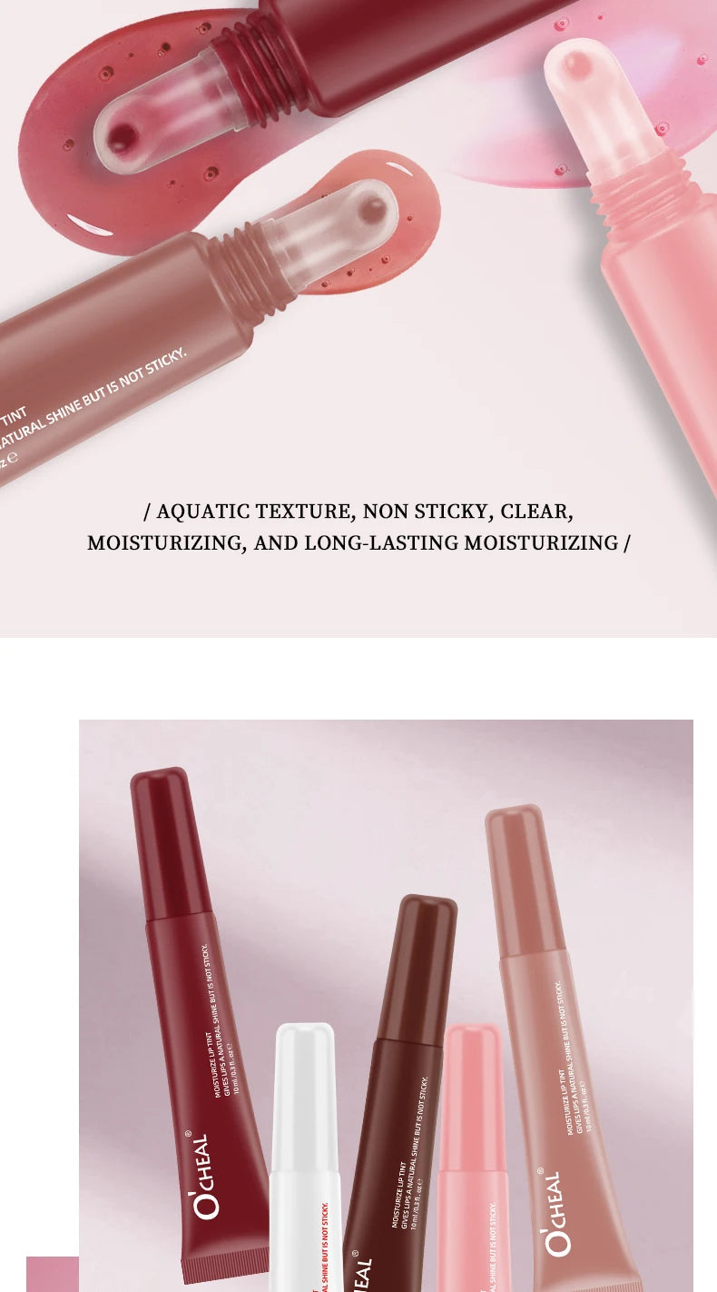 O'CHEAL Moisturizing Lip Gloss Waterproof Long Lasting Tinted Makeup