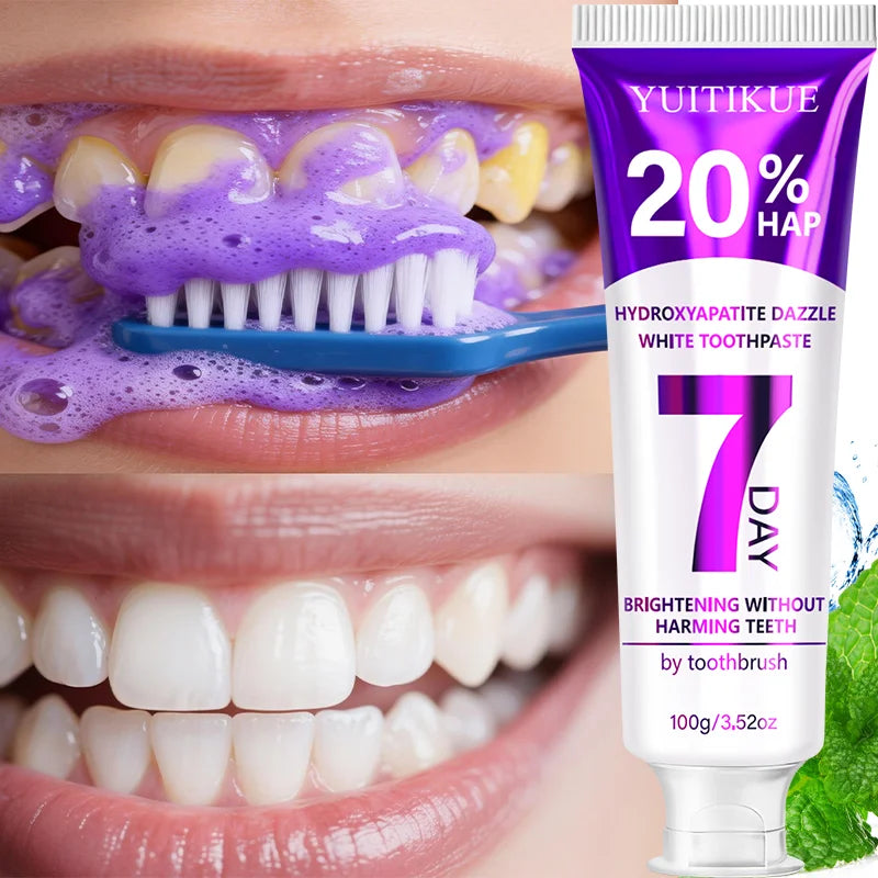 YUITIKUE Hydroxyapatite Purple Toothpaste Teeth Whitening Oral Care - 1