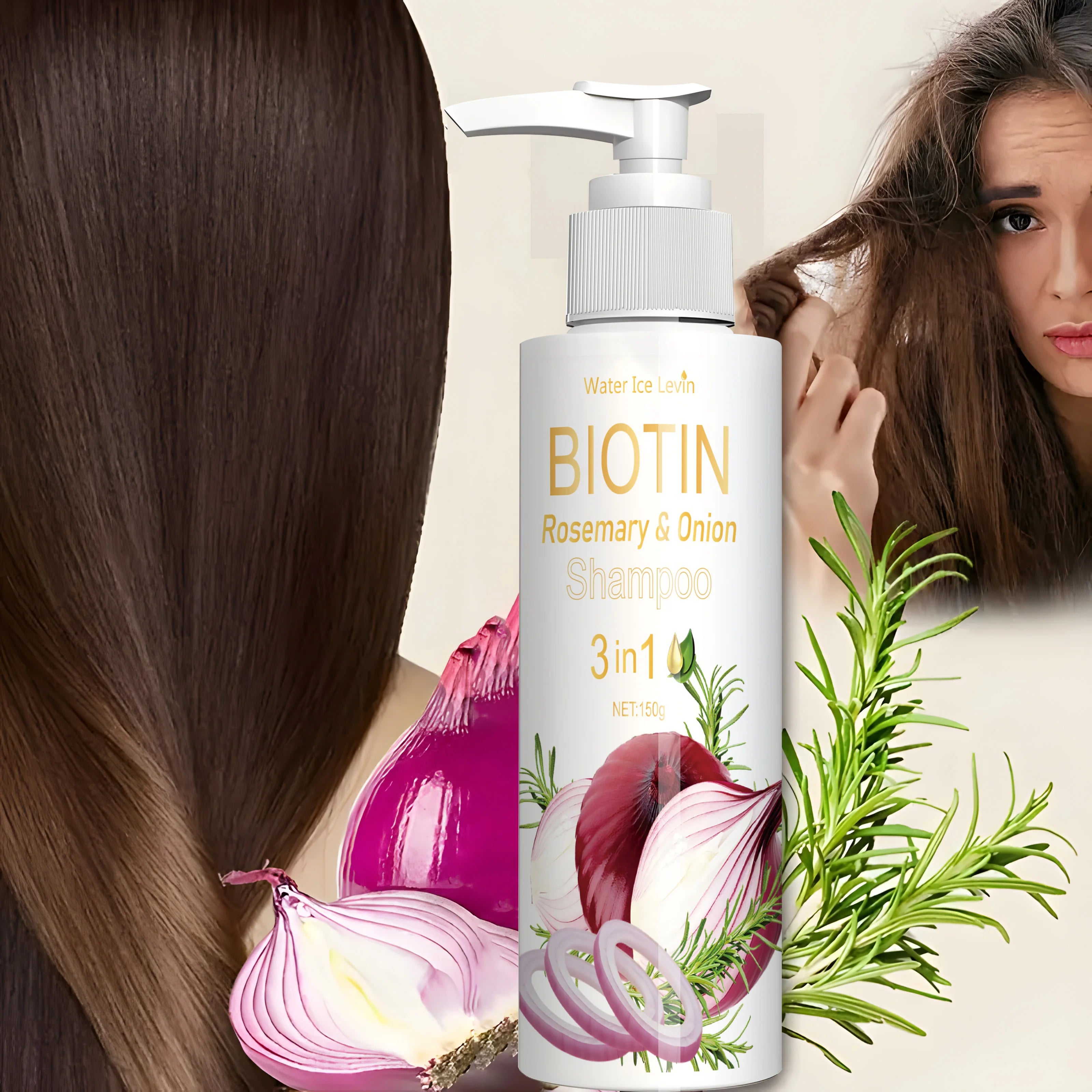 Biotin Rosemary and Onion 3-in-1 Hair Strengthening Shampoo 150g