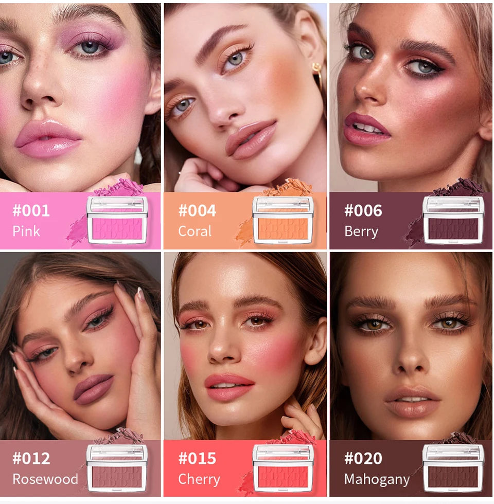 Embossed Matte Blush Palette for Natural Cheek Color - 9