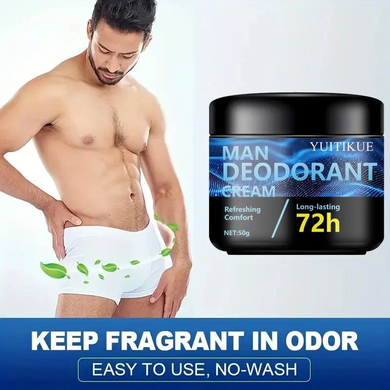YUITIKUE Men Deodorant Cream 50g Long Lasting Antiperspirant Body Stick - 9