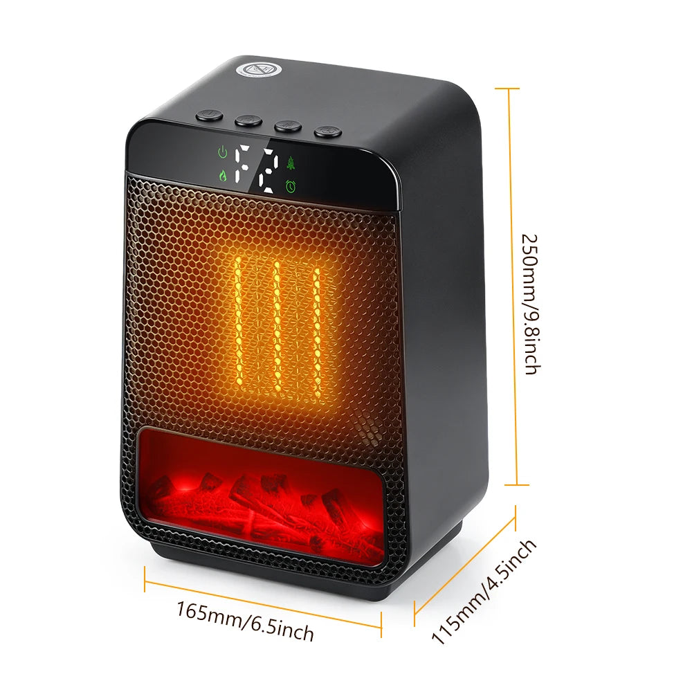 Portable Electric Space Heater with Flame Effect - 25