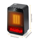 Portable Electric Space Heater with Flame Effect