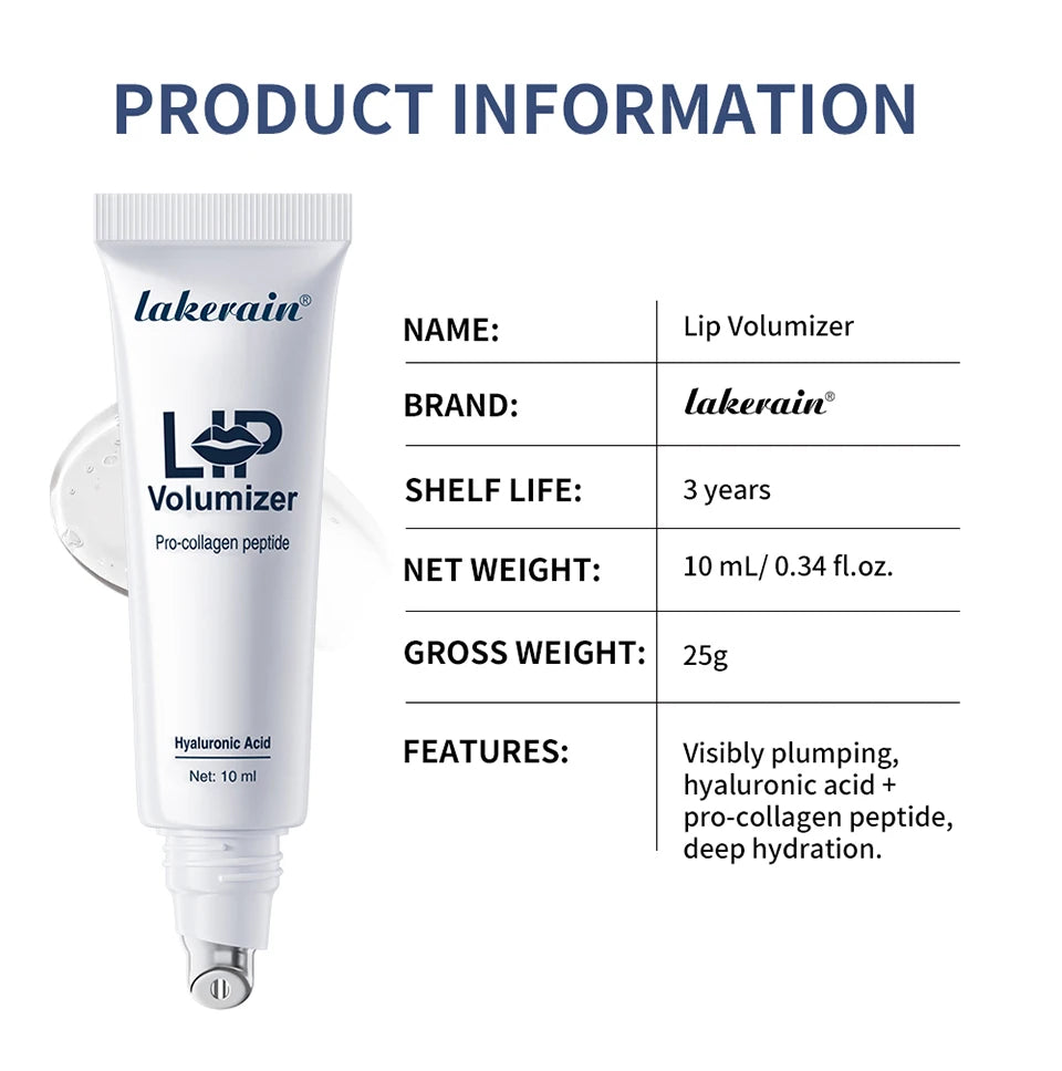 Hyaluronic Acid Hydrating Lip Volumizer for Plumper Lips