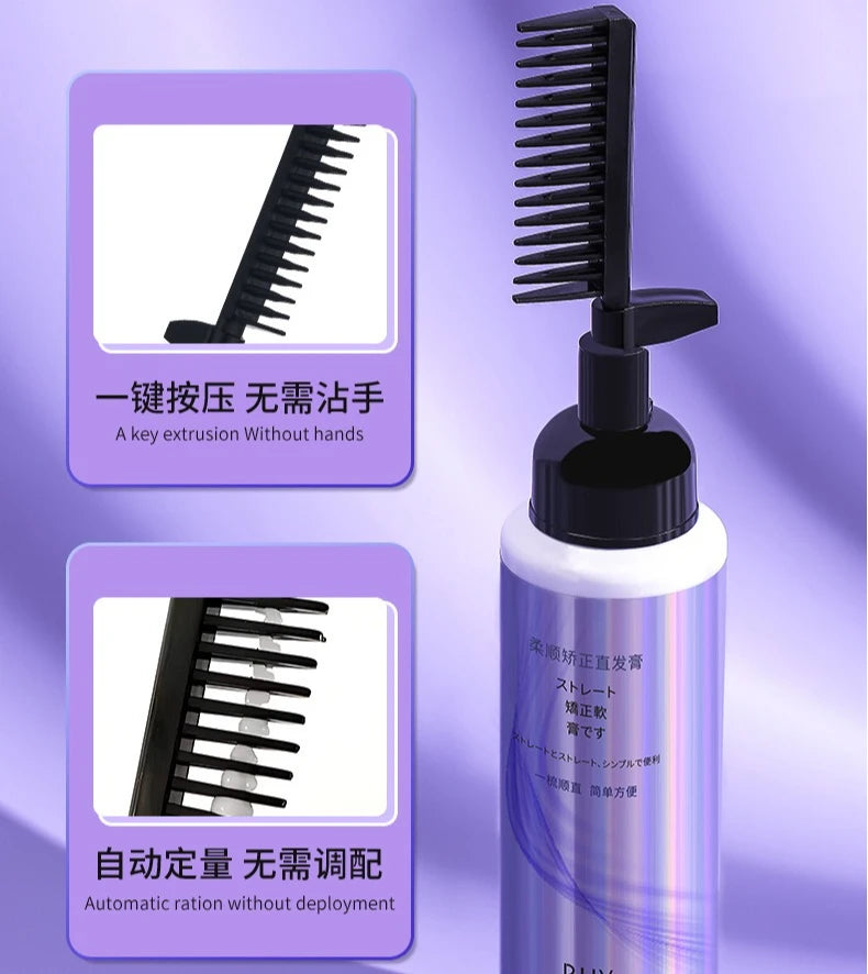 260ml RUY Hair Straightening Cream with Integrated Comb Applicator - 5