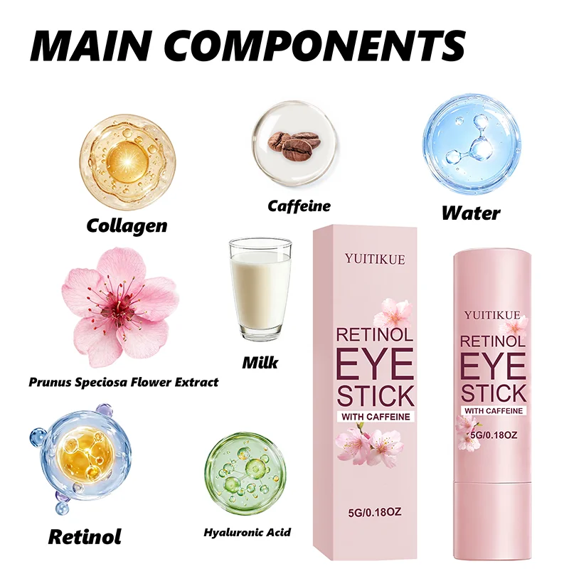 Retinol Eye Stick Caffeine Anti Aging Serum for Dark Circles and Puffiness