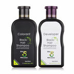 Dexe Black Hair Dye Shampoo Instant Natural Color Restorer 400ml