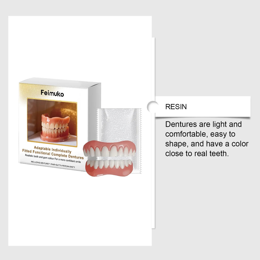 Temporary Comfort Fit Cosmetic Denture Set